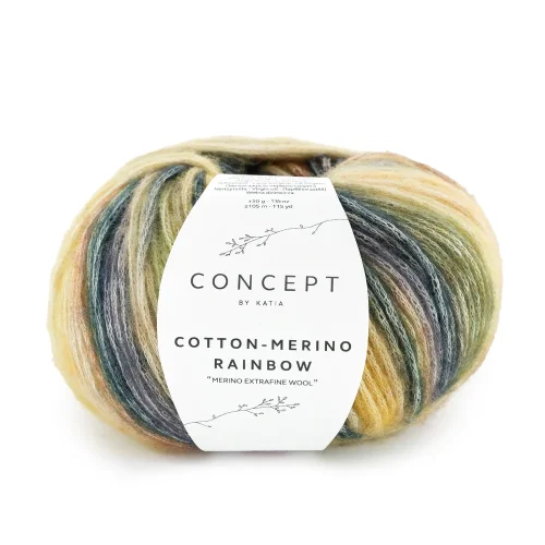 Ovillo  COTTON-MERINO RAINBOW color 500